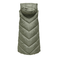 JDY Skylar Padded Hood Vest - Vetiver