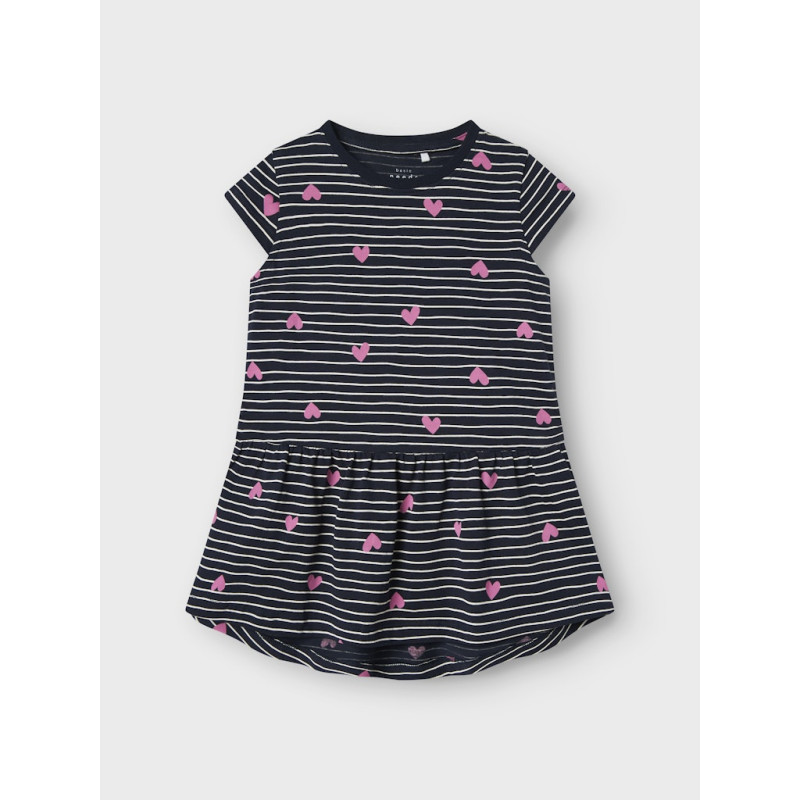 NAME IT MINI Vigga Capsl Kjole - Dark Sapphire / Hearts