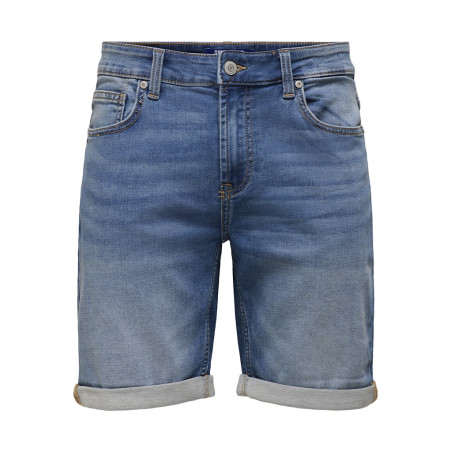 ONLY & SONS Ply Jog Denim Shorts - Medium Blue Denim