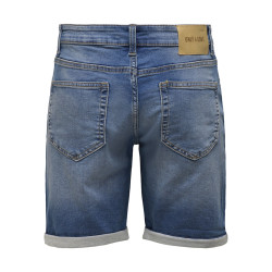 ONLY & SONS Ply Jog Denim Shorts - Medium Blue Denim