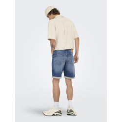 ONLY & SONS Ply Jog Denim Shorts - Medium Blue Denim