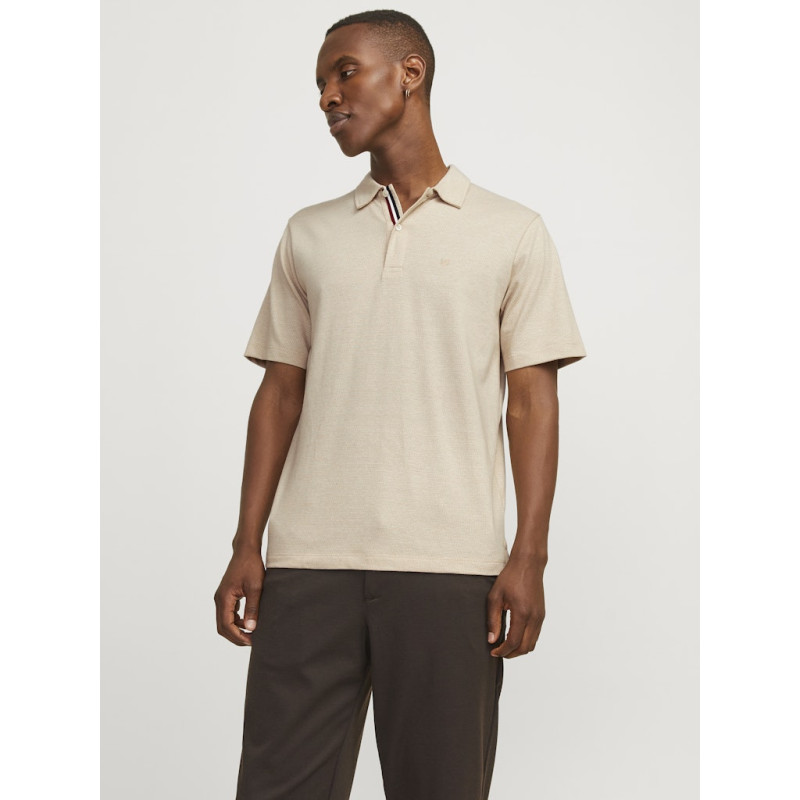 JACK & JONES Benjamin S/S Polo - Moonbeam