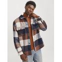 JACK & JONES Bradley Ollie Overshirt L/S - Navy Blazer