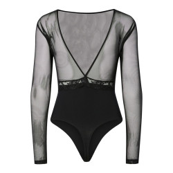 PIECES Sicca L/S Bodystocking - Sort