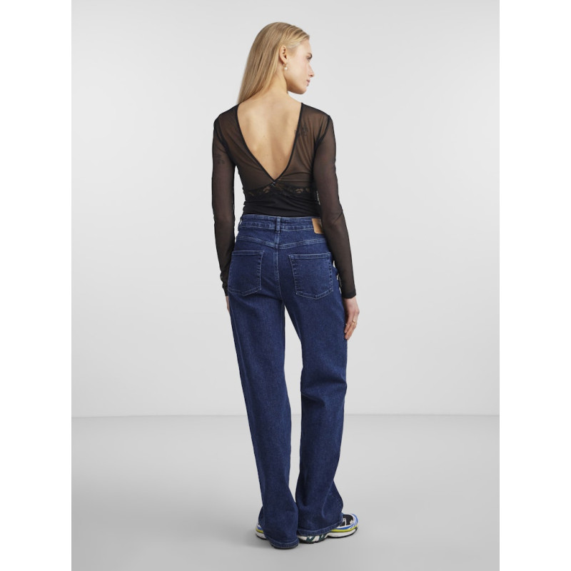 PIECES Sicca L/S Bodystocking - Sort