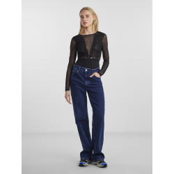 PIECES Sicca L/S Bodystocking - Sort