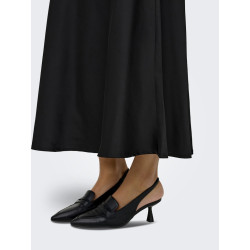 ONLY Mika Satin Lang Nederdel - Sort