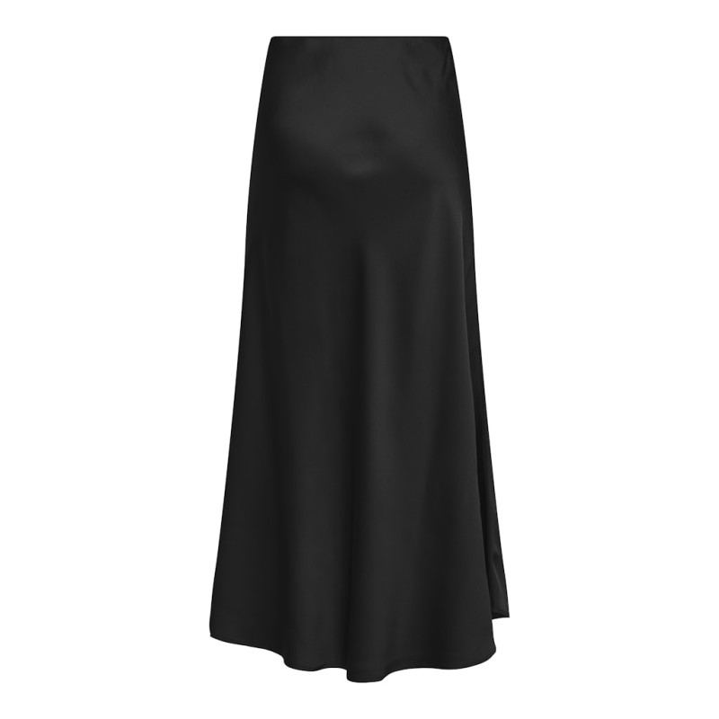 ONLY Mika Satin Lang Nederdel - Sort