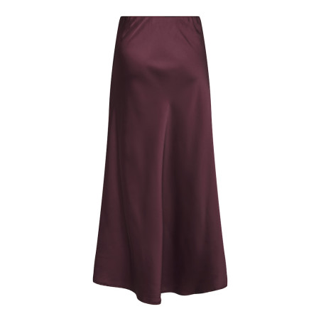 ONLY Mika Satin Lang Nederdel - Decadent Chocolate