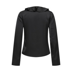 ONLY Mika Satin L/S Flæse Bluse - Sort