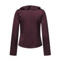 ONLY Mika Satin L/S Flæse Bluse - Decadent Chocolate