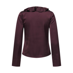 ONLY Mika Satin L/S Flæse Bluse - Decadent Chocolate