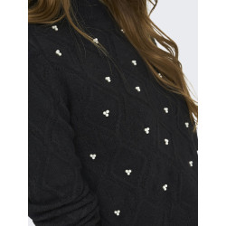 JDY Noomi L/S Strik Pullover - Sort