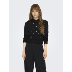 JDY Noomi L/S Strik Pullover - Sort