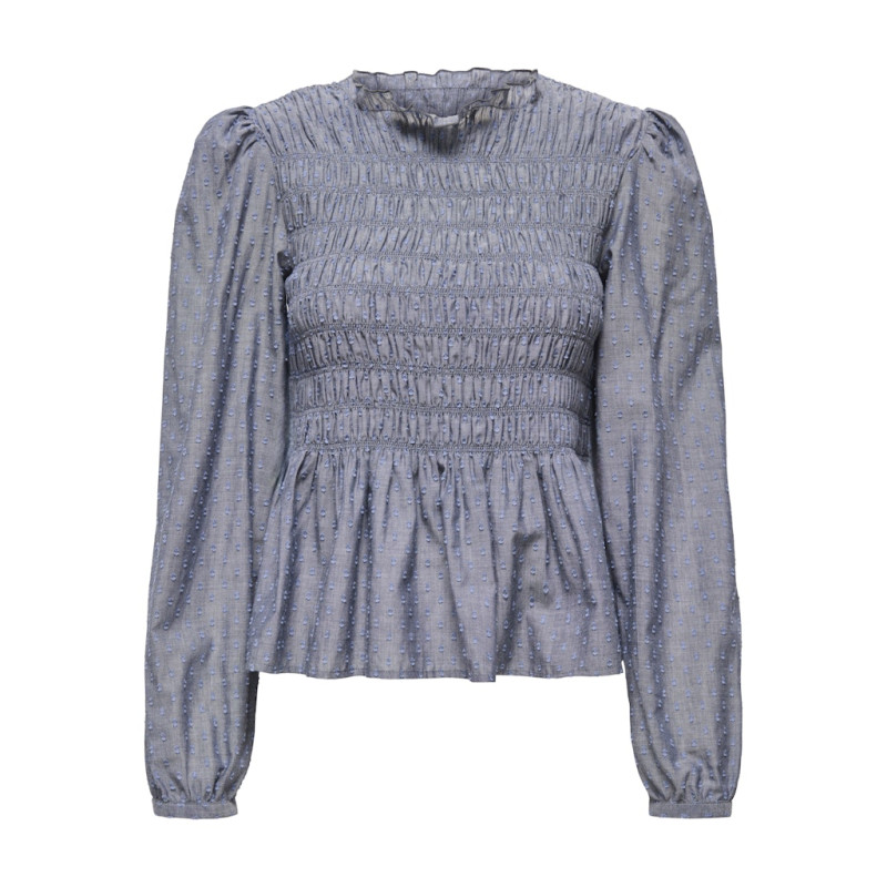 JDY Nellie L/S Smock Bluse - Turbulence