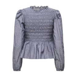 JDY Nellie L/S Smock Bluse - Turbulence