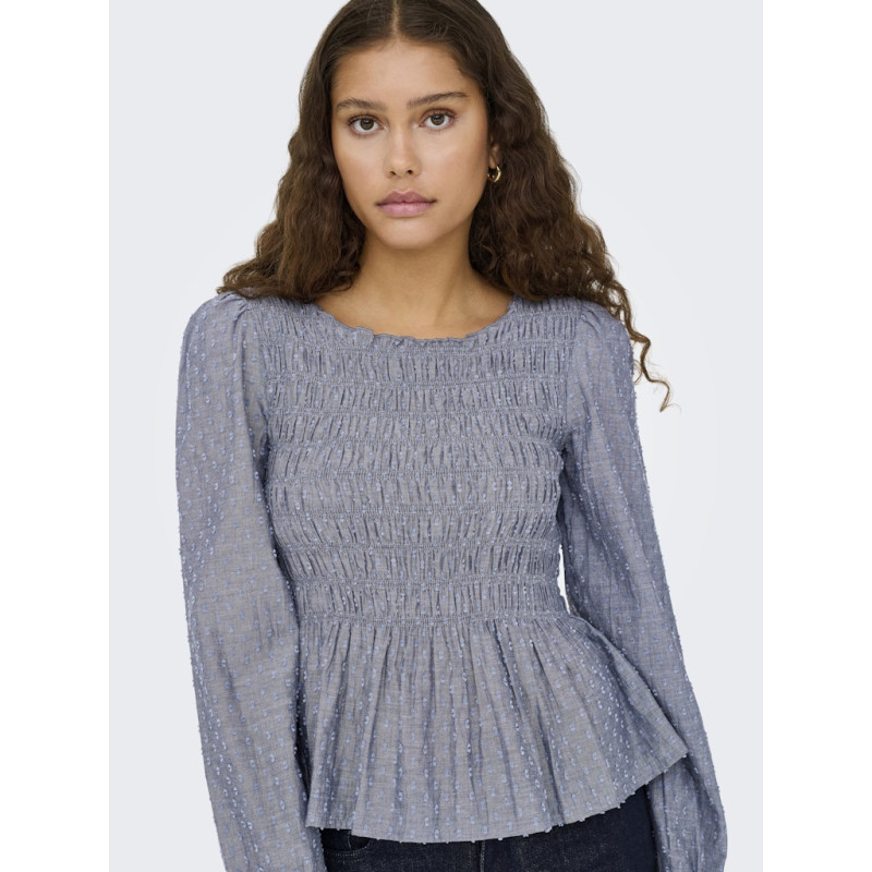 JDY Nellie L/S Smock Bluse - Turbulence