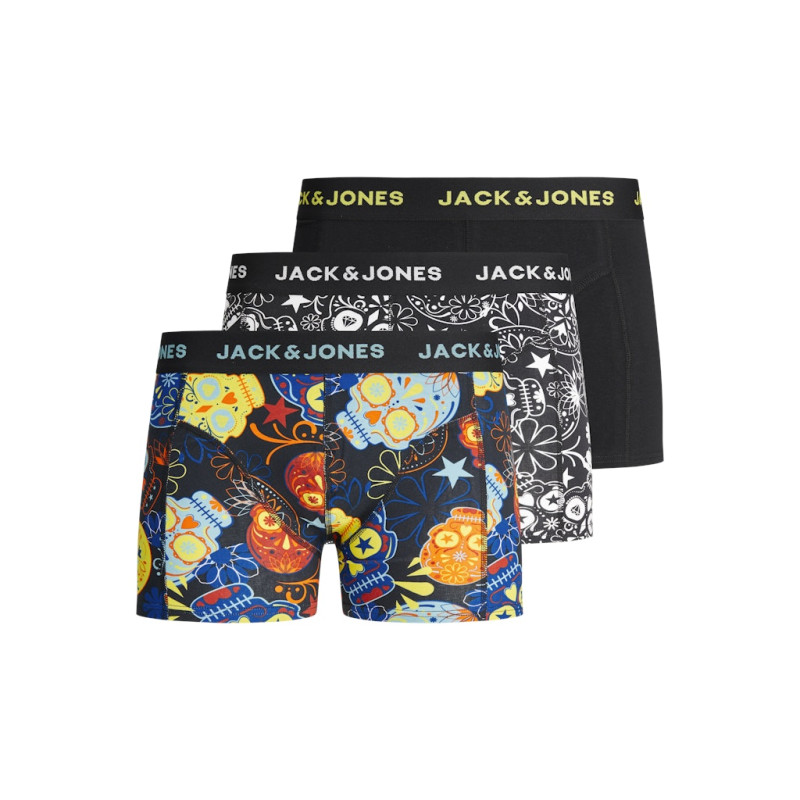 JACK & JONES JUNIOR Sugar Skull 3-Pak Underbukser - Sort
