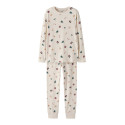 NAME IT KIDS Vismas L/S Natsæt - Whitecap Gray / Xmas