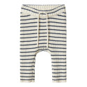 NAME IT BABY Ostripe Strik Bukser - Insignia Blue / Cloud Dancer