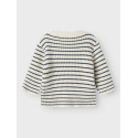 NAME IT BABY Ostripe L/S Strik Bluse - Insignia Blue / Cloud Dancer