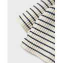 NAME IT BABY Ostripe L/S Strik Bluse - Insignia Blue / Cloud Dancer