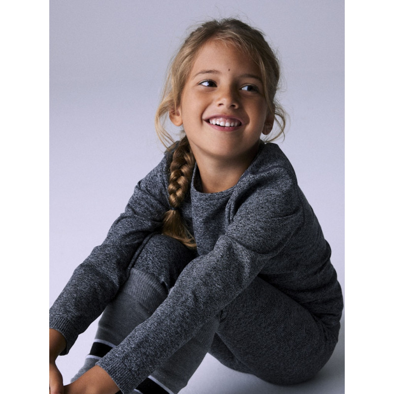 NAME IT KIDS Silver Seamless Baselayer Sæt - Grey Melange