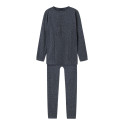 NAME IT KIDS Silver Seamless Baselayer Sæt - Grey Melange