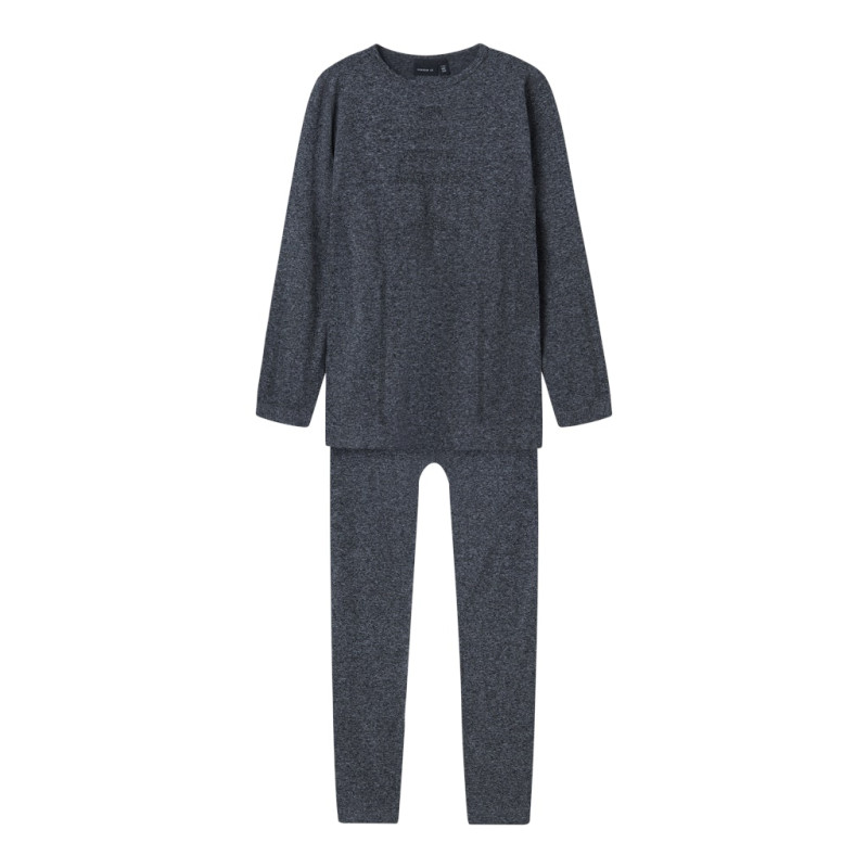 NAME IT KIDS Silver Seamless Baselayer Sæt - Grey Melange