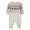 NAME IT BABY Ralko L/S Strik Dragt - Peyote Melange