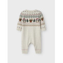 NAME IT BABY Ralko L/S Strik Dragt - Peyote Melange