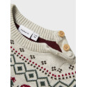 NAME IT BABY Ralko L/S Strik Dragt - Peyote Melange