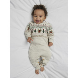 NAME IT BABY Ralko L/S Strik Dragt - Peyote Melange