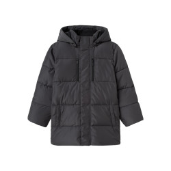 NAME IT KIDS Medow03 Puffer Jakke - Grey Pinstripe
