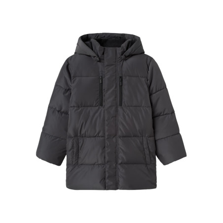 NAME IT KIDS Medow03 Puffer Jakke - Grey Pinstripe