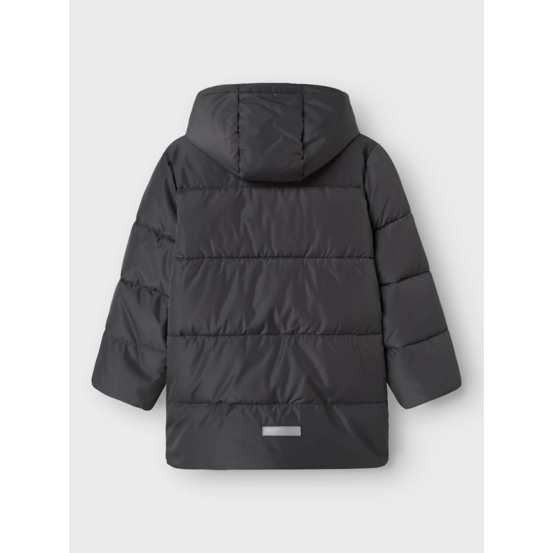 NAME IT KIDS Medow03 Puffer Jakke - Grey Pinstripe