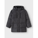 NAME IT KIDS Medow03 Puffer Jakke - Grey Pinstripe