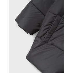 NAME IT KIDS Medow03 Puffer Jakke - Grey Pinstripe