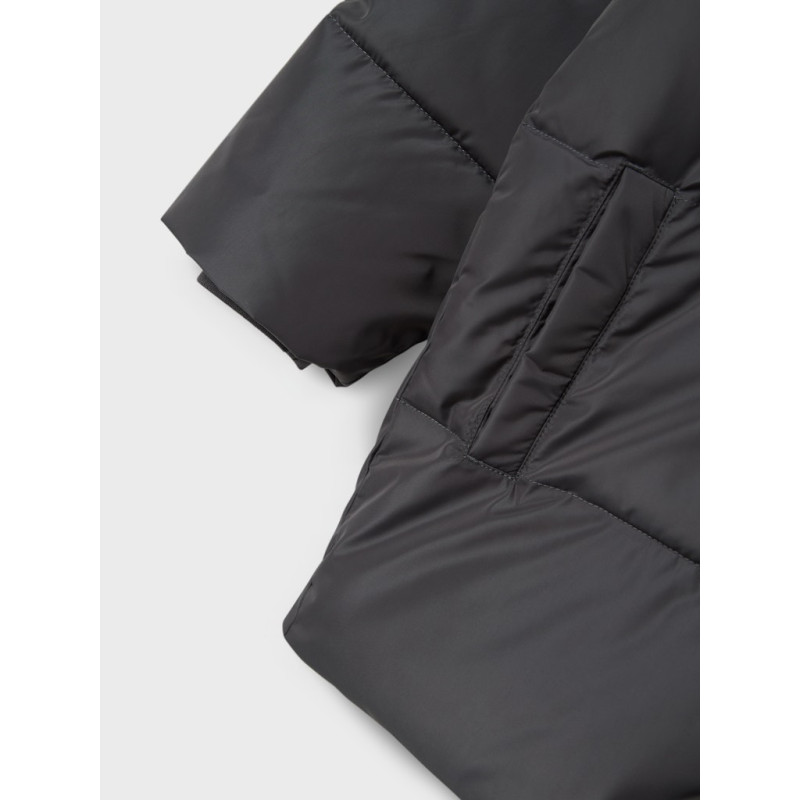 NAME IT KIDS Medow03 Puffer Jakke - Grey Pinstripe