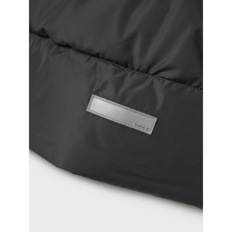 NAME IT KIDS Medow03 Puffer Jakke - Grey Pinstripe