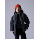 NAME IT KIDS Medow03 Puffer Jakke - Grey Pinstripe