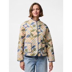 PIECES Rikke Quiltet Jakke - Birch / Patchwork