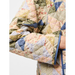 PIECES Rikke Quiltet Jakke - Birch / Patchwork