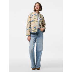 PIECES Rikke Quiltet Jakke - Birch / Patchwork