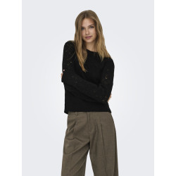 JDY Amanda Strik Sweater - Sort