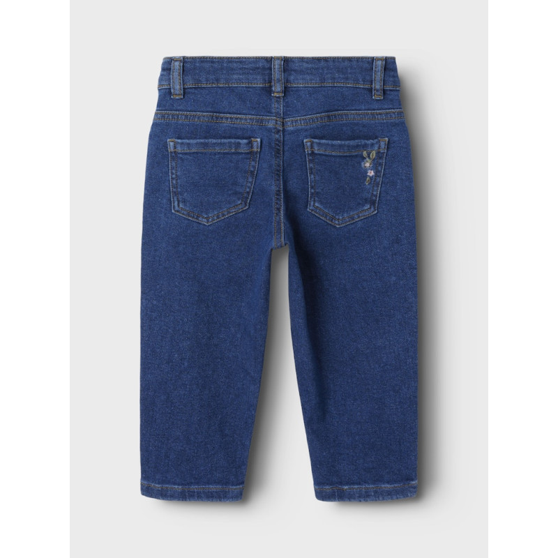 NAME IT MINI Bella Mom Jeans 1224 - Dark Blue Denim / Flower