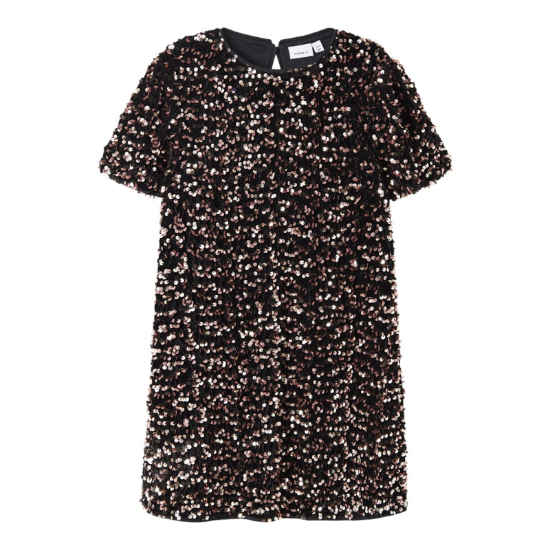 NAME IT KIDS Runica Paillet Kjole - Copper