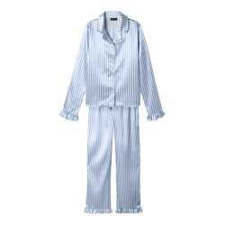 LMTD Nightstripes Pyjamas Sæt - Windsurfer / White Alyssum Stripes