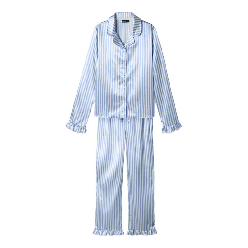 LMTD Nightstripes Pyjamas Sæt - Windsurfer / White Alyssum Stripes