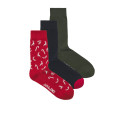 JACK & JONES JUNIOR Cane 3-Pak Strømper - True Red